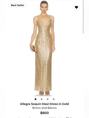 Bronx and Banco | Dresses | Bronx And Banco Silver Sequin Maxi Dress |  Poshmark